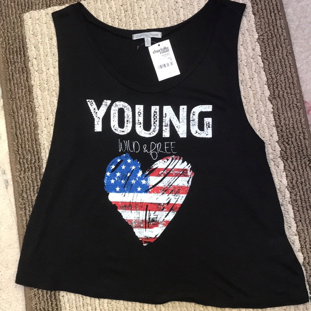 Ladies or Junior Charlotte Russe Black Tank
